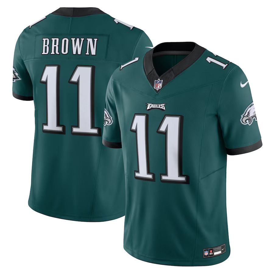 Men Philadelphia Eagles #11 A.J. Brown Nike Green Vapor F.U.S.E. Limited NFL Jersey->philadelphia eagles->NFL Jersey